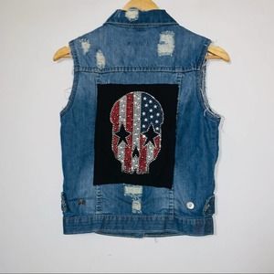 Butter Super Soft Distressed Denim Vest K/L